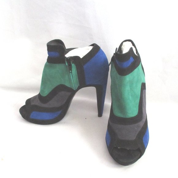 NEW PIERRE HARDY Suede BOOTIE  BOOT Peep Toe - Picture 5 of 7